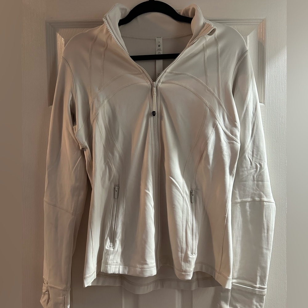 Lululemon Define Jacket Nulu Size 12 White Opal